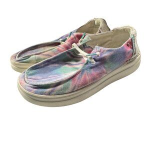 Hey Dude Candy in Dye Women's Shoes Size 8 Tie Dye (Needs Insole Inserts)